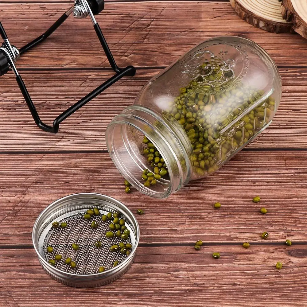 16/32oz sprouting jars with screen lids sprouts growing kit wide mouth mason jar seed germination kit indoor sprouter set sprouting jars kit