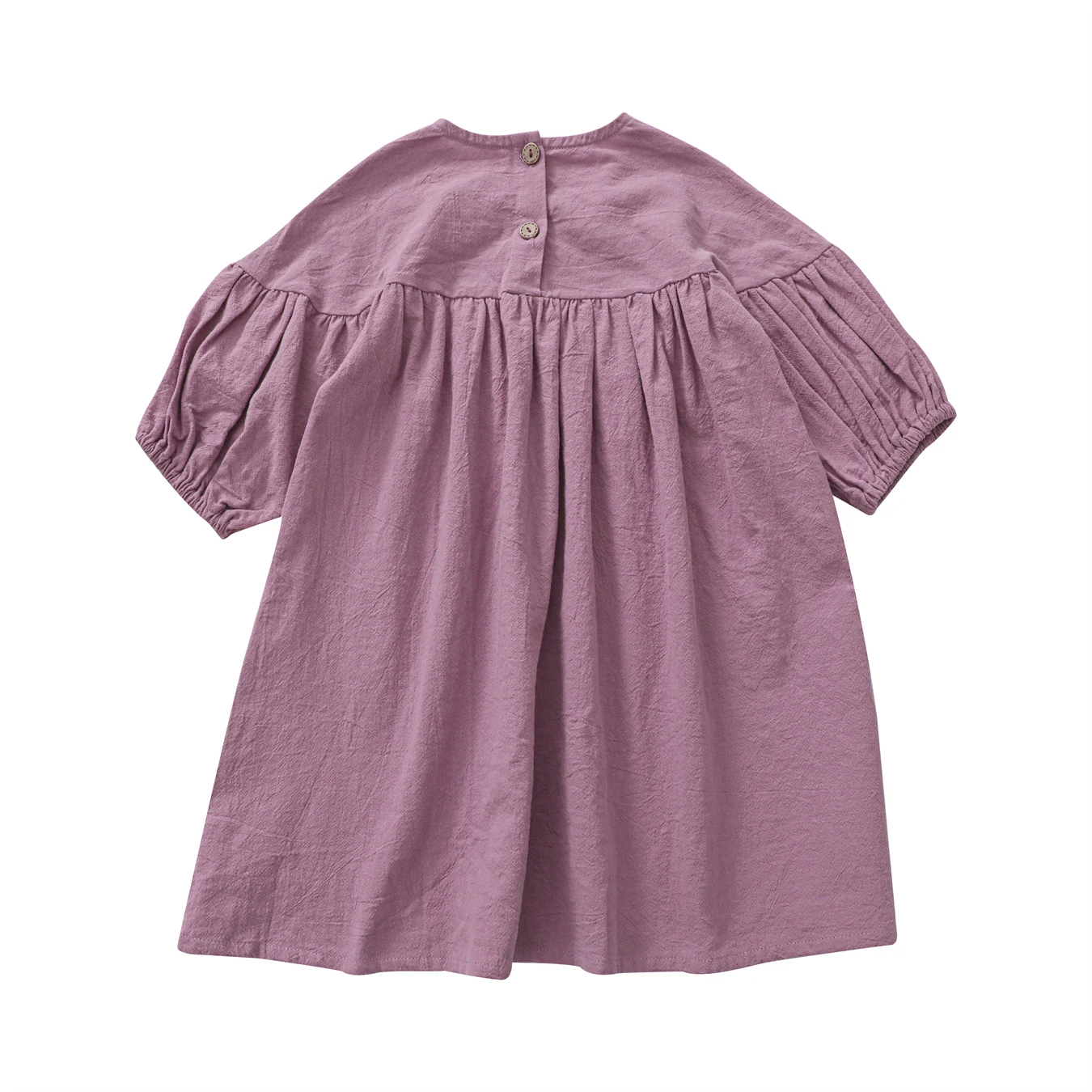 Girl's Cotton Linen Long Sleeve Dress Children's Fresh A-Line Dress Kids Clothing Autumn Style