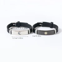 2 pieces/set of Sun, moon and stars silicone couple bracelet - Image 4