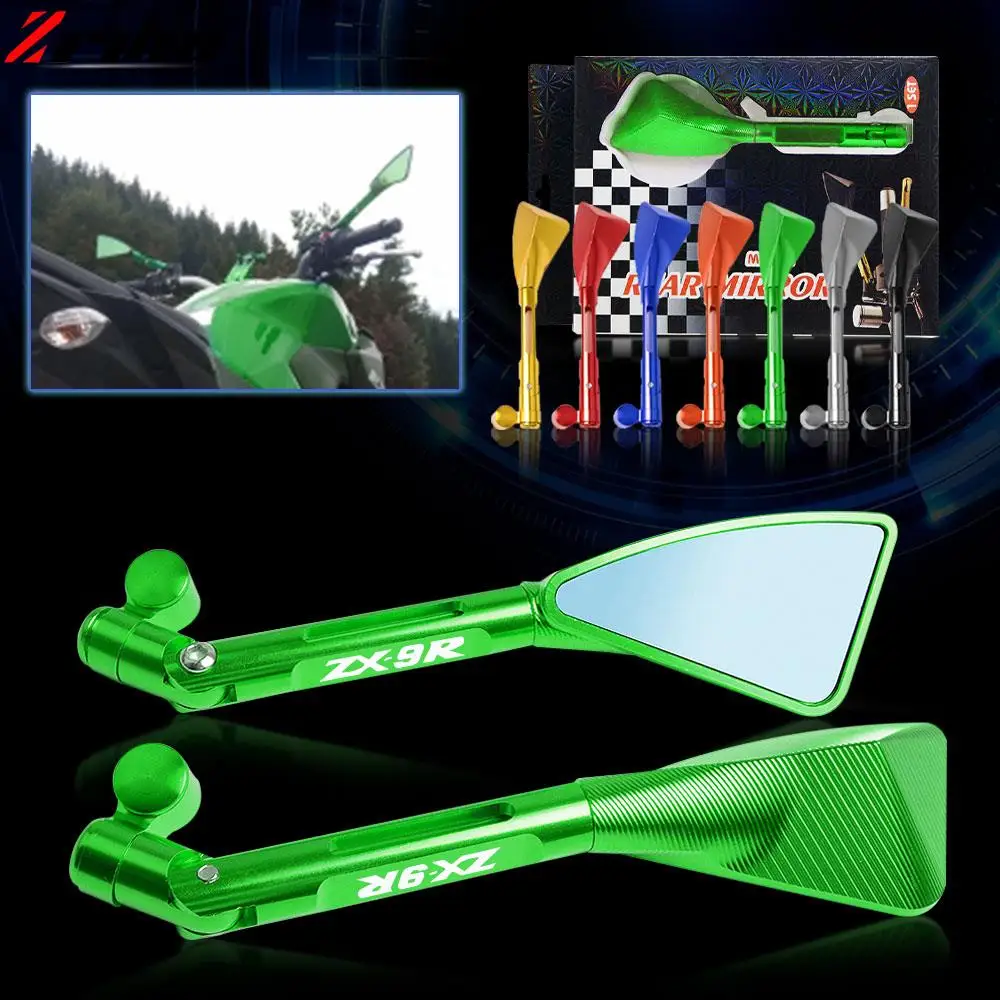

Universal Motorcycle Mirror Aluminum Rearview Side Mirrors For KAWASAKI ZX9R ZX9 R ZX-9R 1998 1999 2000 2001 2002 2003 2004 2005