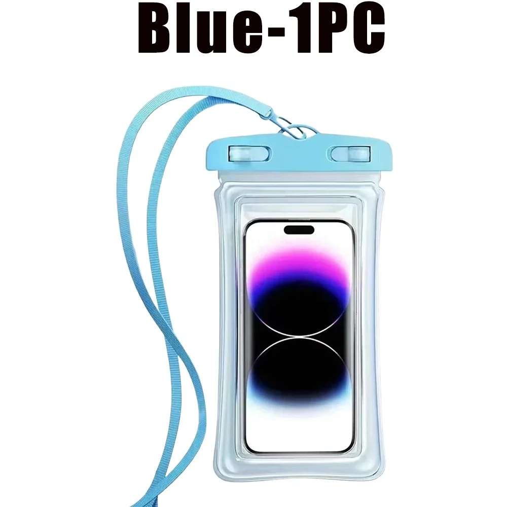 Waterdichte telefoontas Transparant verzegeld hoesje met draagkoord voor 72-inch apparaten Touchscreen Toegang Zwemmen Kamperen Wandelen