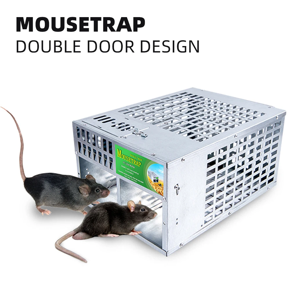 Mouse Trap Iron Rodent Mice Catch Cage Automatic Locking For - Temu