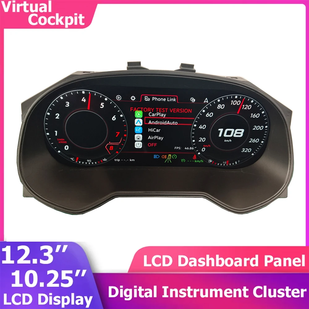 Panel de tablero Digital, grupo de instrumentos para SEAT Leon 5F 2013-2018, velocímetro Virtual, odómetro de cabina HDMI 1