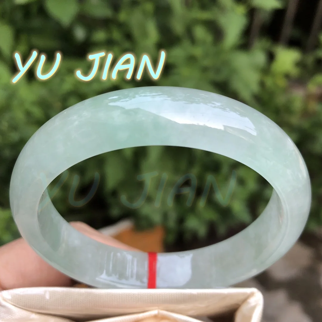 New Natural Grade A Ice Jadeite Bracelet Ice-seed Transparent Healing Jewelry Perfect Jade Bangles Handring Fine Jewellery