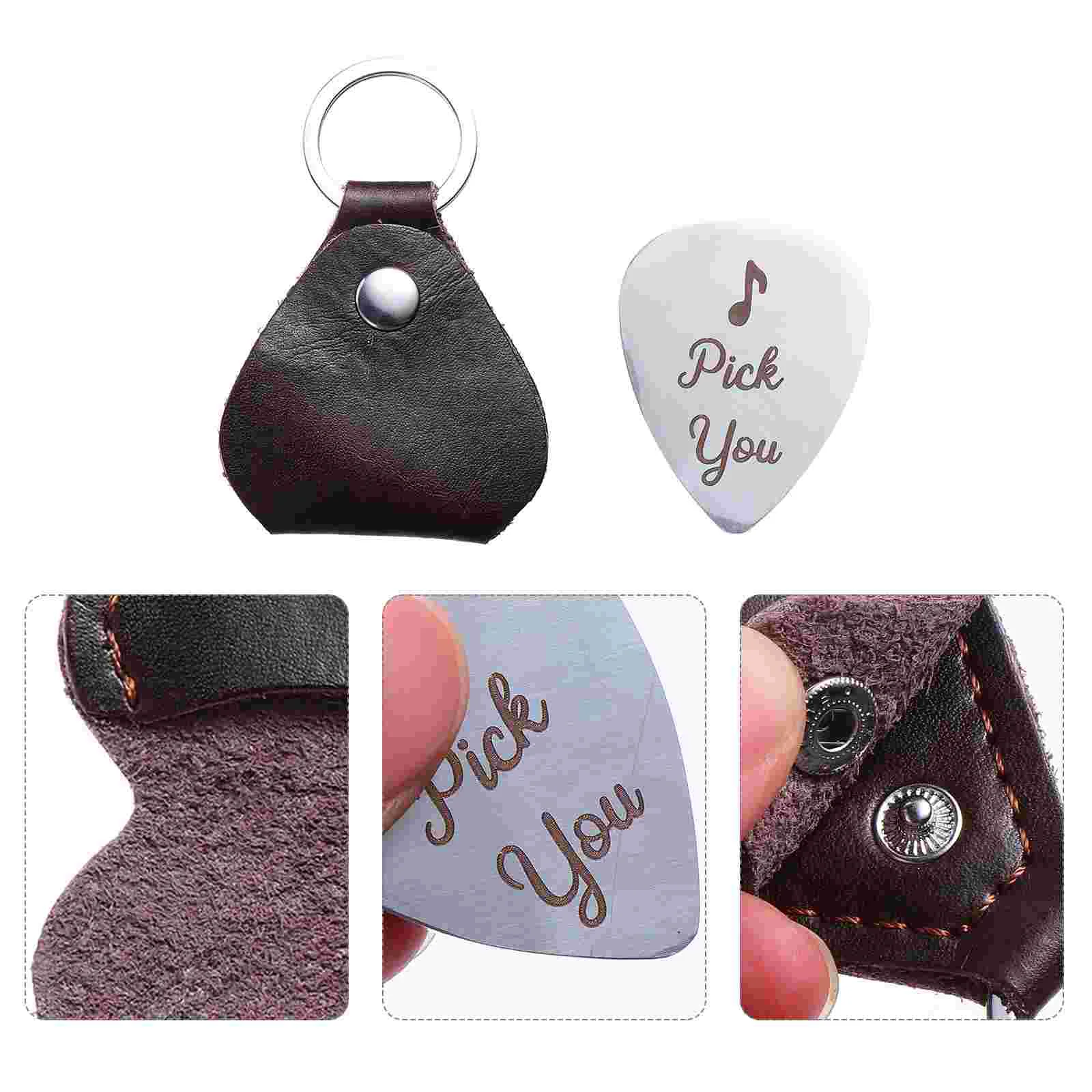 

1 Set Valentine's Day Guitar Pick Instrument Accessory Thumb with Holder
