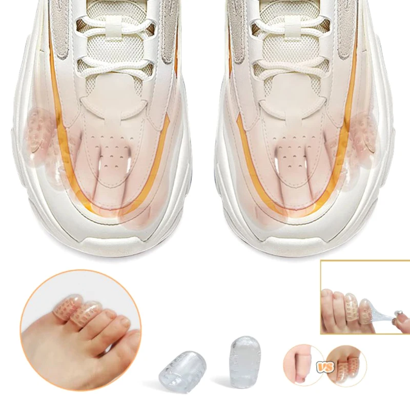 

10 PCs Toe Protector Soft Silicone Breathable Foot Corns Blisters Toe Cap Cover Foot Care Tool Anti-Friction Toe Separators