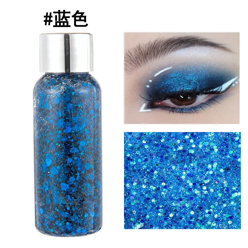 56g Eyeshadow Glitter Face Glitter Gel Makeup Mermaid Party Stage Eye Nail Hair Body Art Flash Sequins Decoration