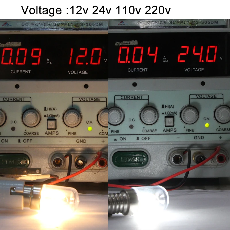 2개 앰플 LED 필라멘트 라이트 B15 BA15D 220V 12V 24V 2W 미니 스포트라이트 냉장고 재봉틀 램프 12 24 볼트 실내 전구