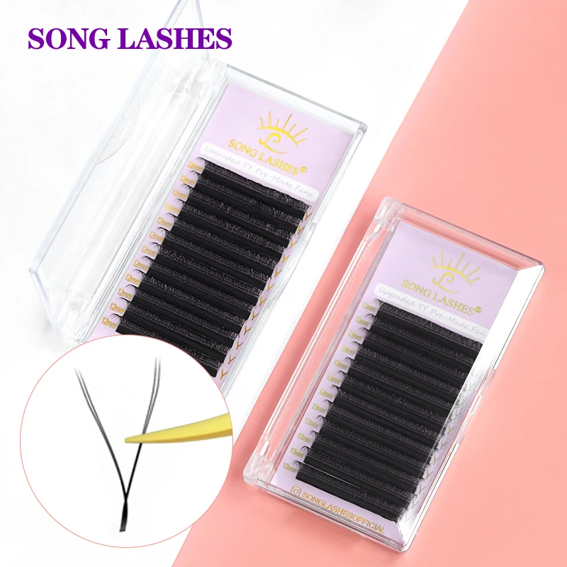 Eyelash Extensions Fake Eyelashes Eyelash Extension Eyelash Extension Lashes False Eyelashes SONG LASHES Y lashes 0.05 premade fans eyelash extensions for salon individual Y shape eyelash extensions YY lashes cilios y