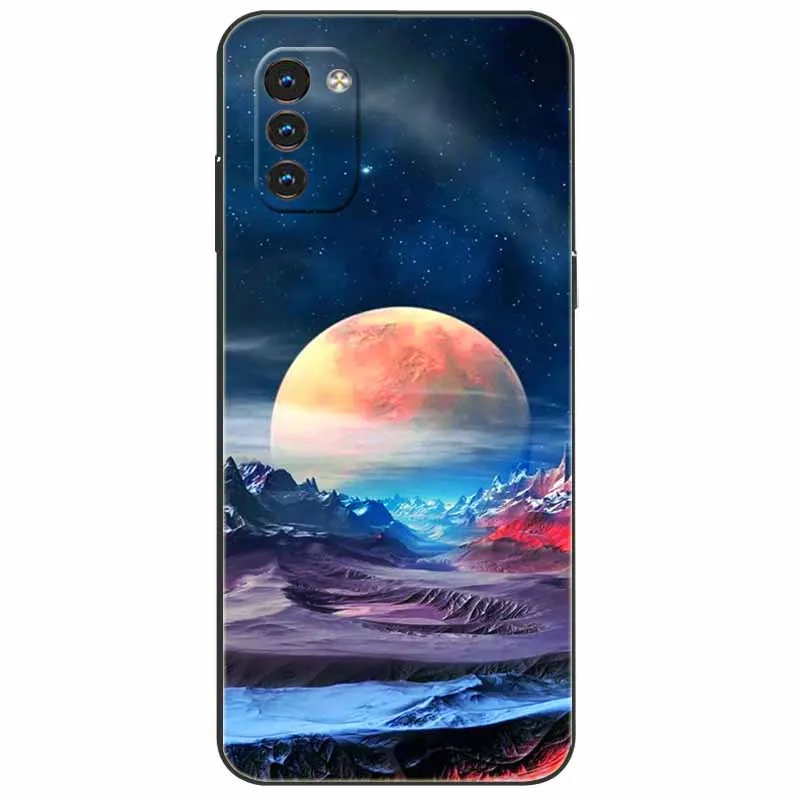 Stylish Painted Silicone Protective Case - Black with Cute Design