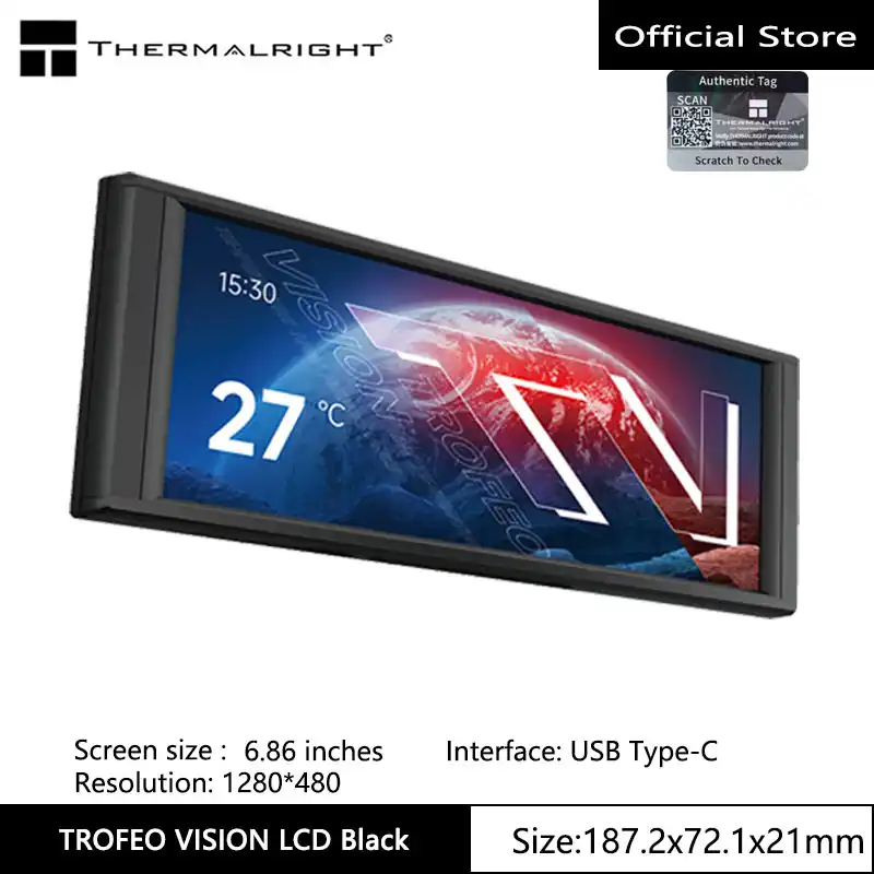 Thermalright TROFEO VISION LCD IPS full-color LCD screen，6.86