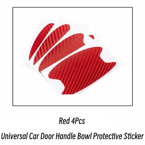 4pcs/Set Universal Car Door Handle Bowl Scratch Protective Sticker Automobiles Door Handle Carbon Fiber Protector Accessories - Image 8