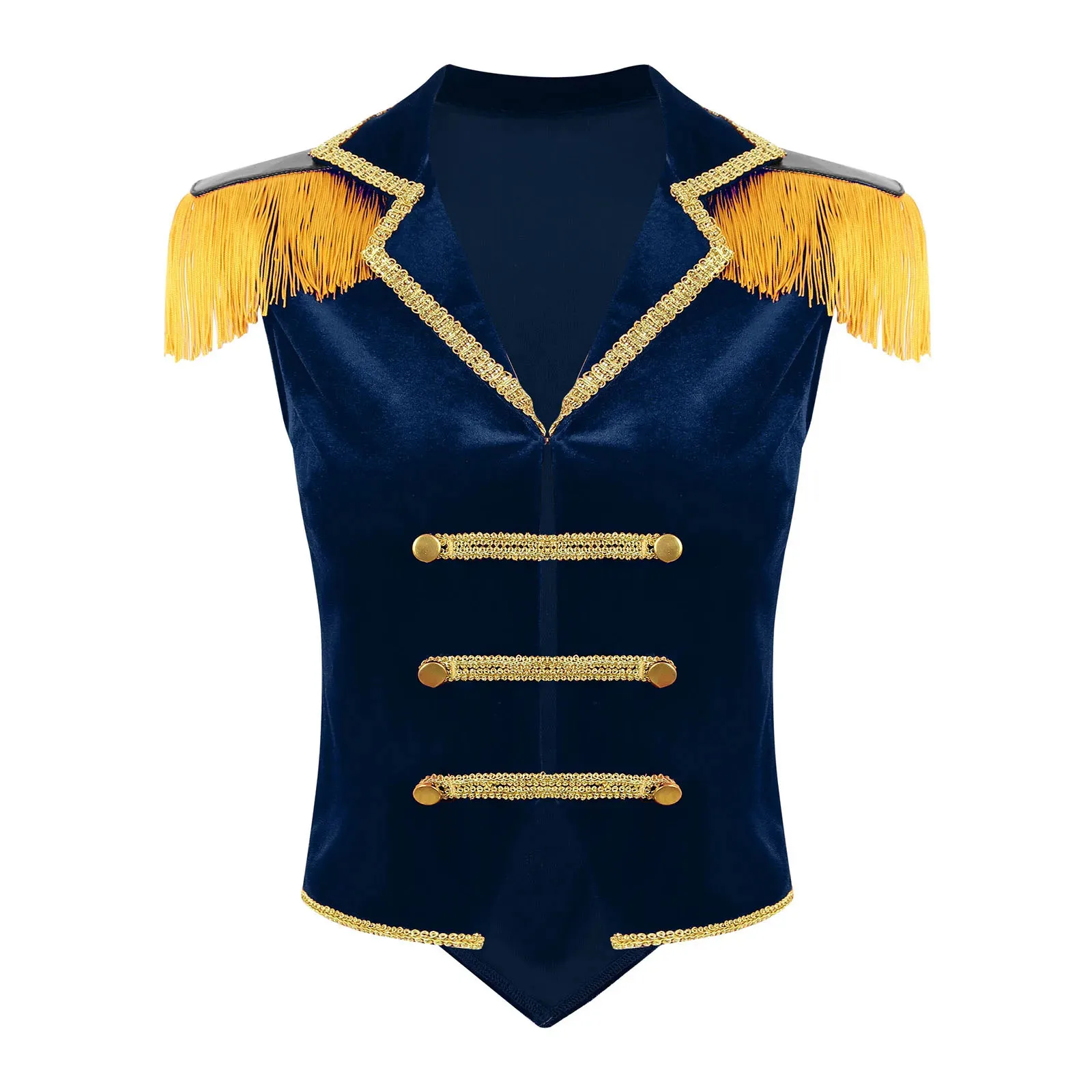 thumbnail image 1 of Disfraz de maestro de ceremonias de circo para mujer, chaqueta de terciopelo con flecos y manga larga para actuación en Halloween, 1 of 5
