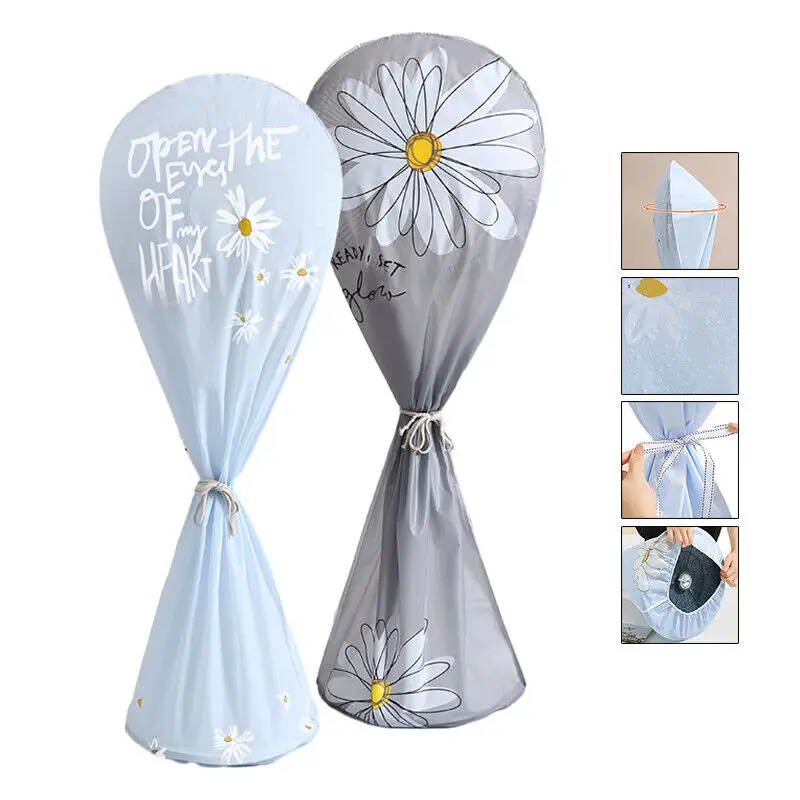 2pcs Waterproof Floor Fan Cover Home Decor Dust-proof Protective Electric Fan Cover Reusable Stand Protective Covers