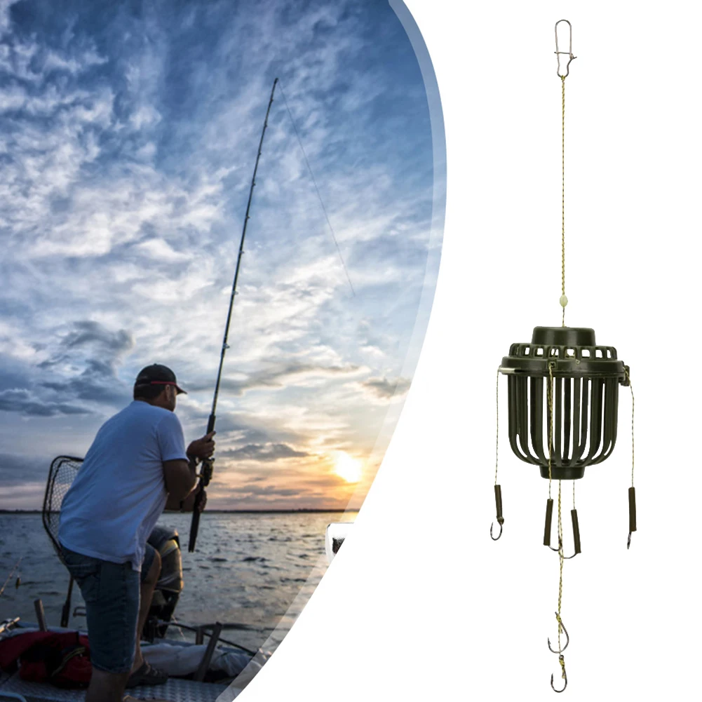 Description Picture 6 of itemFishing Feeder Cage with 4 Sharp Hooks Carp Fishing Bait Trap Cage Wear-Resistance Carp Fishing Tackle Fishing Supplies