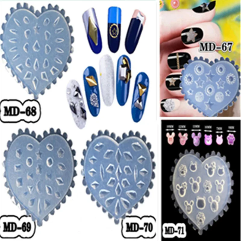 

5-Piece Set Nail Silicone Mold DIY Drip Glue Mold Nail Art Decoration