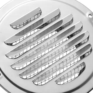 Grille d'aération ronde en métal blanc taille 100mm