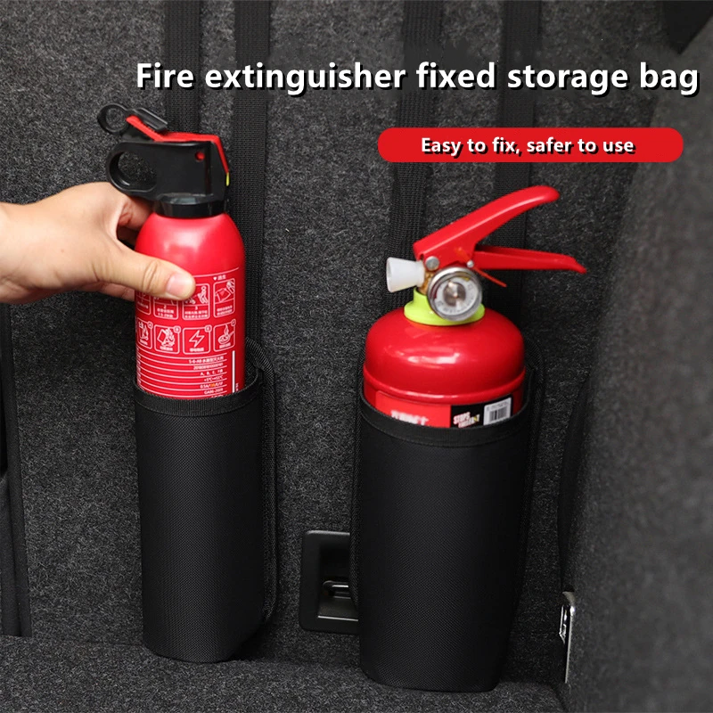 Car Fire Extinguisher Storage Bag Trunk Seat Back Holder 2 Sizes car trunk organizer,car storage bag,trunk organizer,trunk storage holder,car interior organizer,fire extinguisher holder,car extinguisher holder
