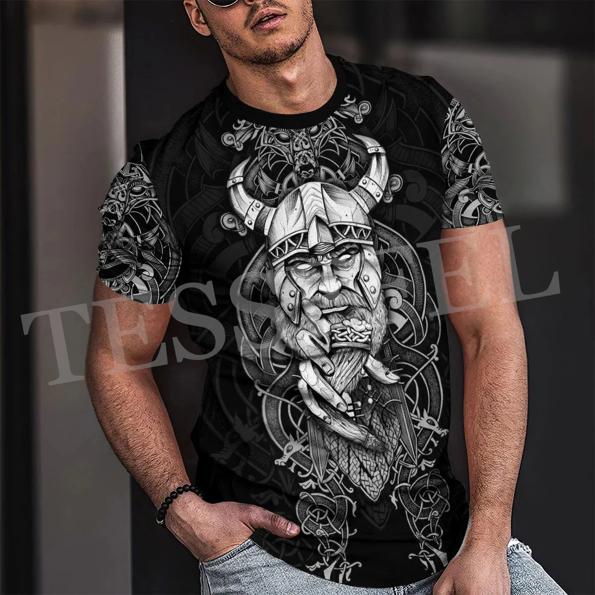 

NewFashion Wolf Fenrir Odin Nordic Warrior Mythology Harajuku 3DPrint Summer Unisex Streetwear Short Sleeves Casual T-Shirts X2