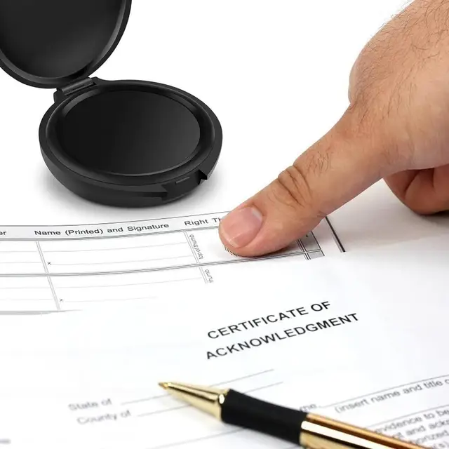 Red Ink Pad Red Fingerprint Ink Pad For Notary & Law Enforcement - Professional Thumbprint Identification Kit Notary Fingerprint Ink Pad