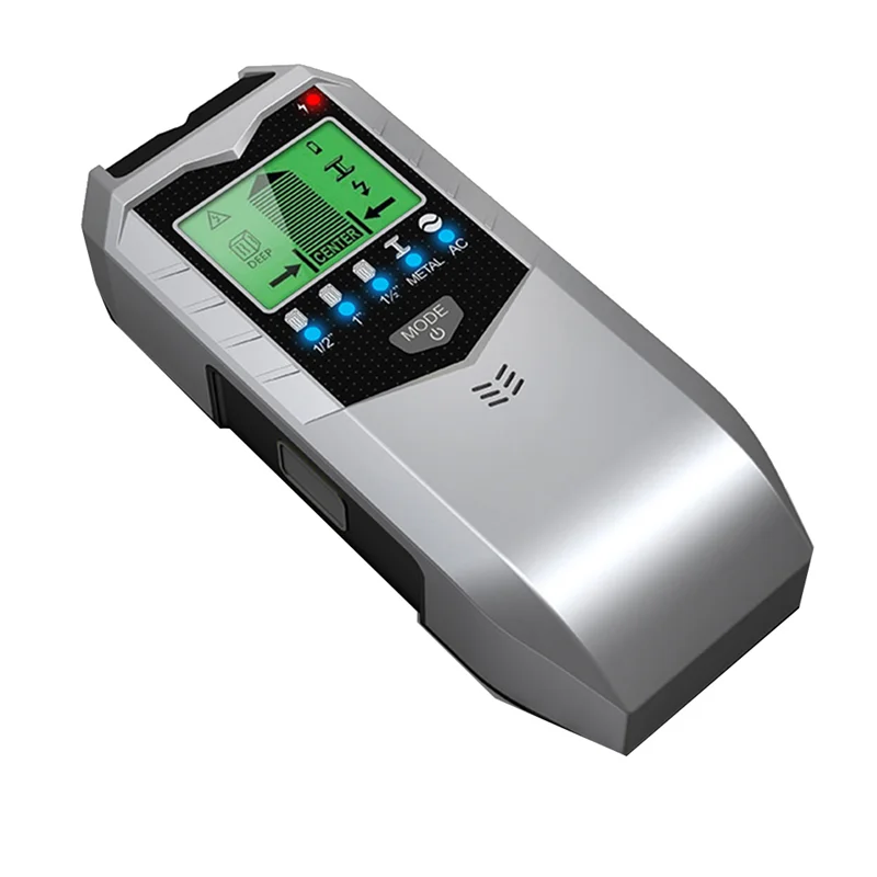 B92B-5-In-1 Electronic Detector Wall Stud Finder Sensor Wall Scanner Edge Center Detect Wood /Metal/AC Live Wires Inside