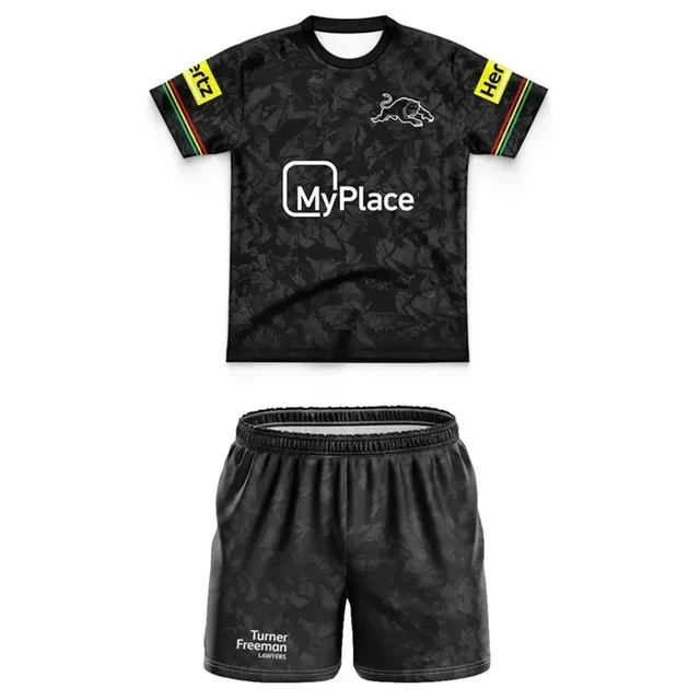 thumbnail image 1 of Camiseta de rugby de entrenamiento/local/visitante para niños Penrith Panthers 2024 (nombre y número personalizados), 1 of 5