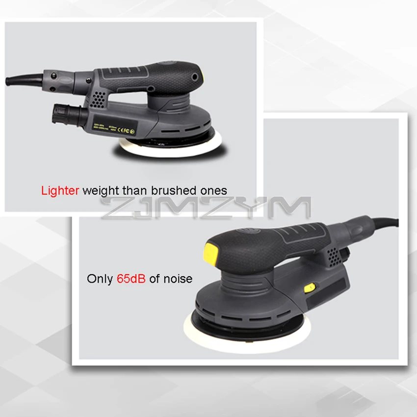 Angle Grinder Car Polisher Automotive Orbital Sander 6 Inch Electric Circular Sander Machine Variable Speed Sanding Tools with Hybrid Dust Canister Electric Woodworking Polisher