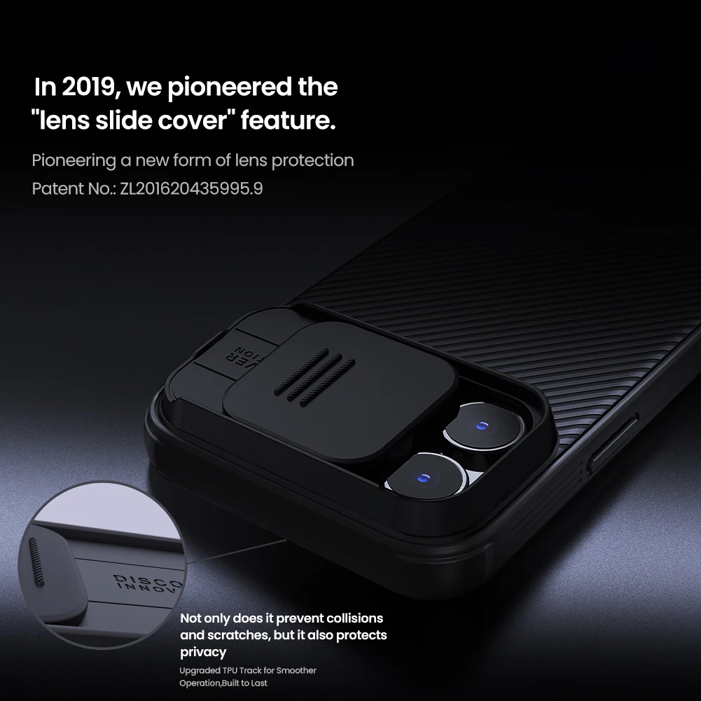 Nillkin Camshield Pro Case with Camera Slide Protection and Soft TPU Frame
