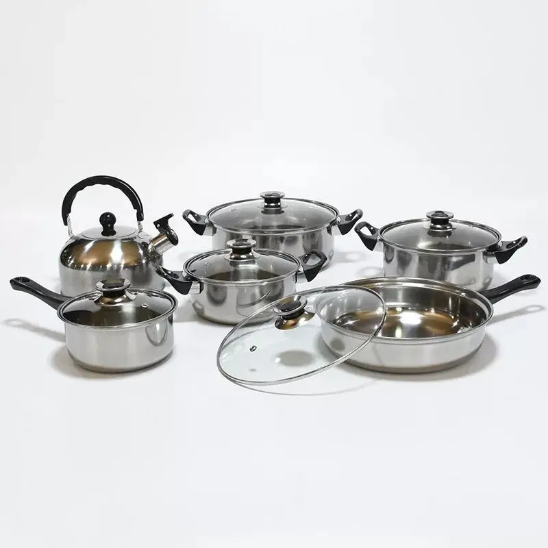 BATE Kitchen Cookware Set, 6 PCS Nonstick Pot and Pan Set-Wok, Soup, Milk Pot  Set Orange 