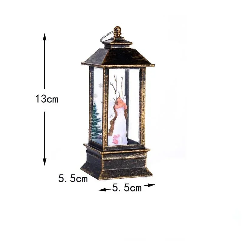 Christmas LED Wind Lights Santa Claus Snowman Square Wind Light Decoration Home Christmas Ornaments Holiday Night Lights Gifts