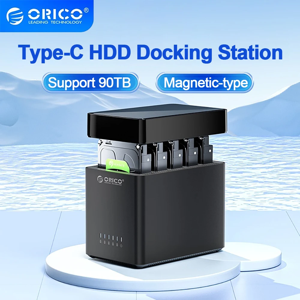 

Корпус для жесткого диска ORICO 3,5 дюйма, магнитное всасывание, Тип C, SATA 2/5