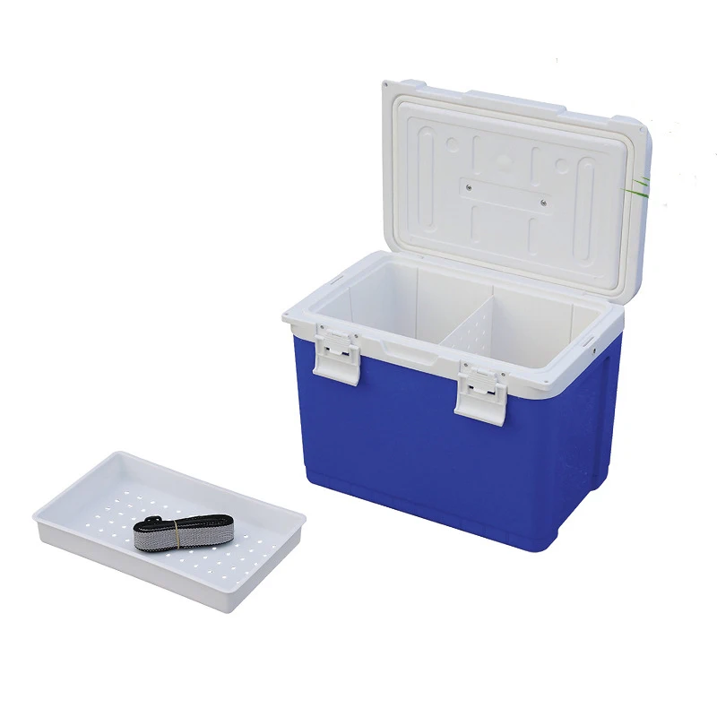 Camping Cooler Box Refrigerator 25l Electric Solar Powered Plastic Portable Car 12v Ice Rotomolded Cooler Box With Wheel