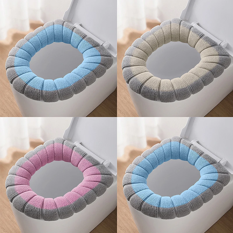 

Universal Toilet Seat Cushion Thick Plush O-shaped Toilet Seat Toilet Cover With Handle Nordic Bathroom Accessories
