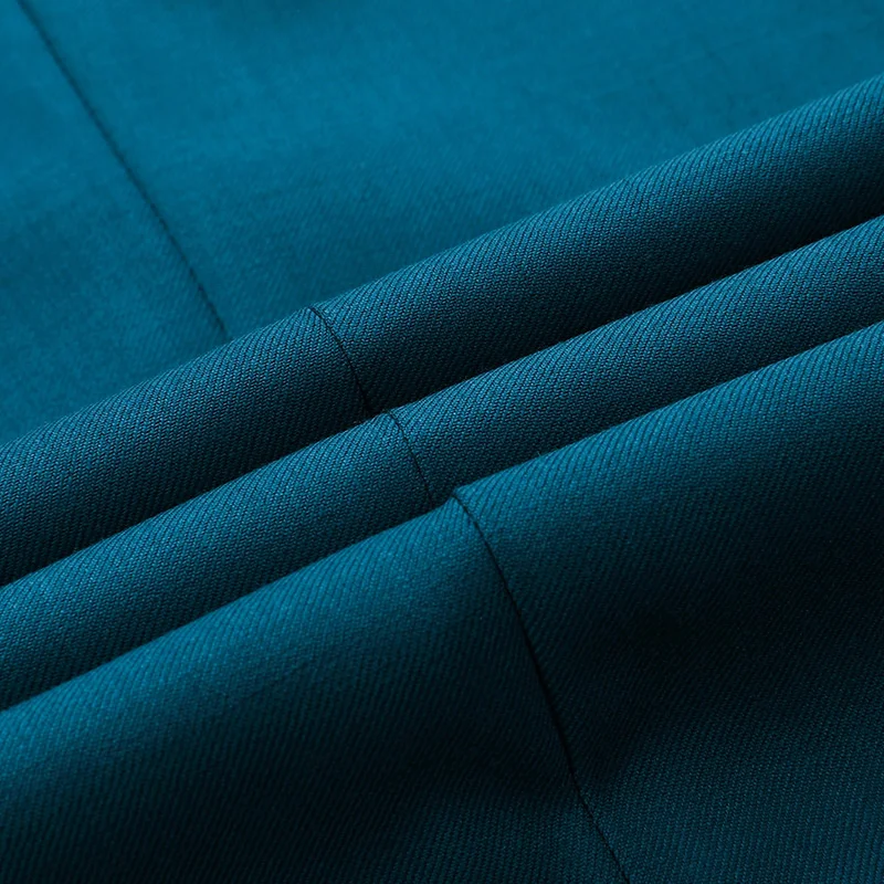 Men Suits Set 130s Wool Fashion Slim Fit Wedding Groom Wear Special Blue Formal Clothing Blazer Pant Prom Evening Jackets