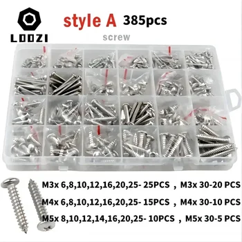M1.2 M1.4 M1.7 M2 M2.2 M2.6 M3 M4 M5 304 Stainless Steel Small Cross Phillips Pan Round Head Self-tapping Screws Wood Screw Set
