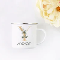 Floral Initial Name Cup Custom Name Tea Coffee Hot Chocolate Mug Bride Bridesmaid Mothers Day  Christmas Gift for Her 5