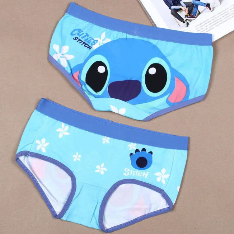 Disney Stitch Kawaii Panties Cotton Women Comfortable Cartoon Low Waist  Lingerie Sexy Cute Breathable Female Panty Briefs Gift