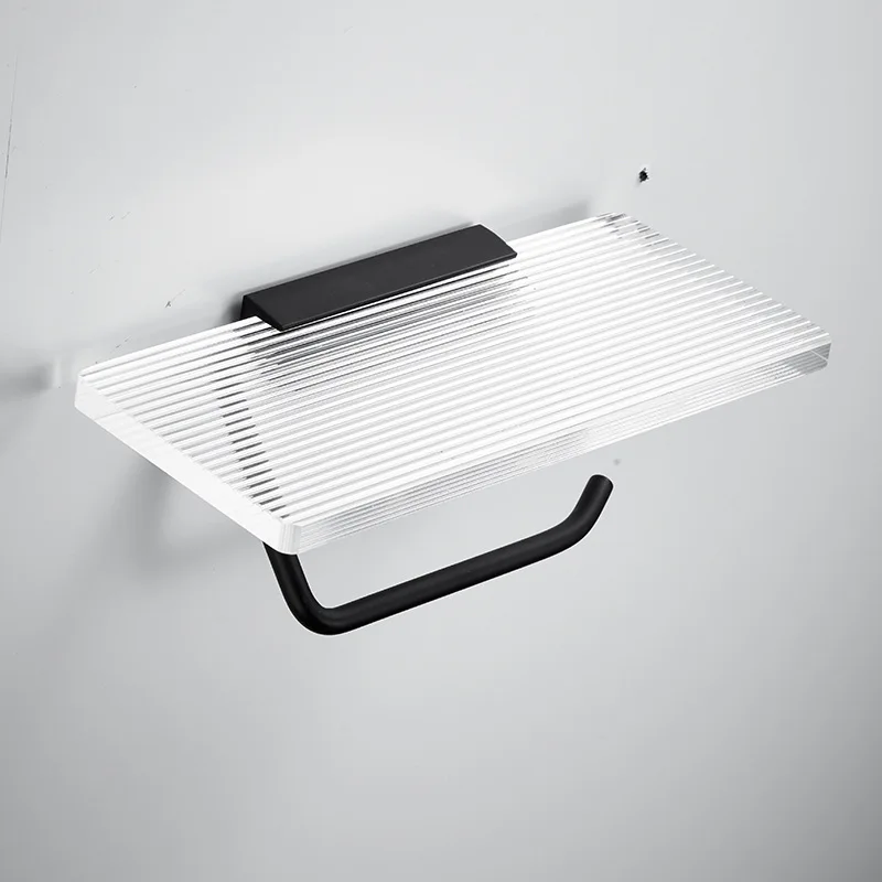 

Toilet paper towel rack Perforation-free acrylic paper towel hook rack Toilet paper towel rack wall-mounted toilet paper rack