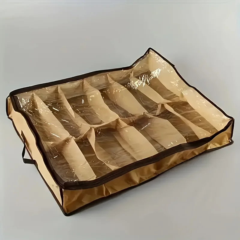 Bed Shoe Organizer 12-Grid Shoe Storage Box