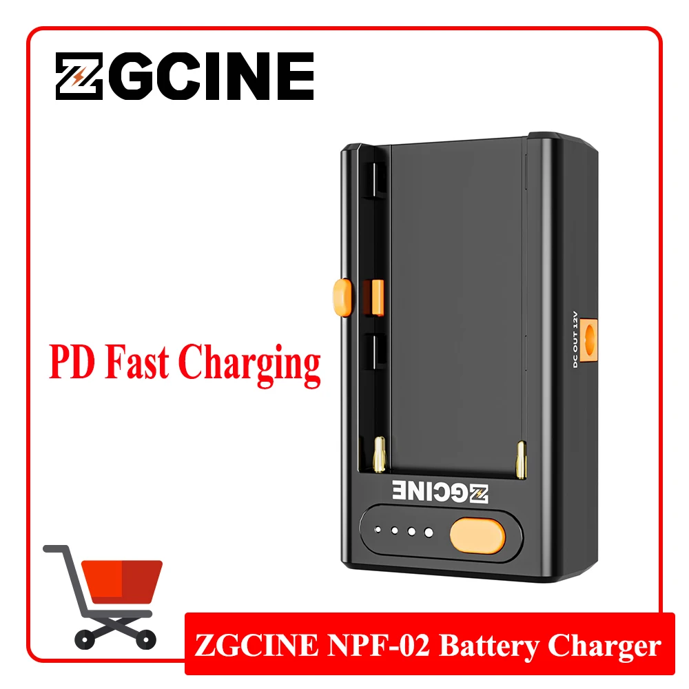 Zgcine Npf-02 Caricabatteria Pd Ricarica Rapida Per Batteria Sony Np-F970 Np-F750 F550 Per Sony Hvr-Hd1000 Hvr-Hd1000E Hvr-V1J