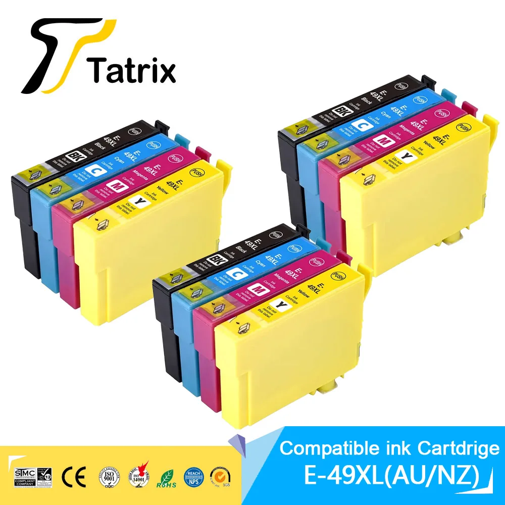 

Tatrix For Epson 49XL T49XL T49 XL 49-I Premium Compatible Color Inkjet Ink Cartridge for Epson XP-2205 XP-4205 Printer
