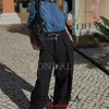KONDALA Casual Chic Wide Leg Pants Women Office Lady Pockets Pleated Long Trousers Fashion 2026 Spring Summer Streetwear Pants