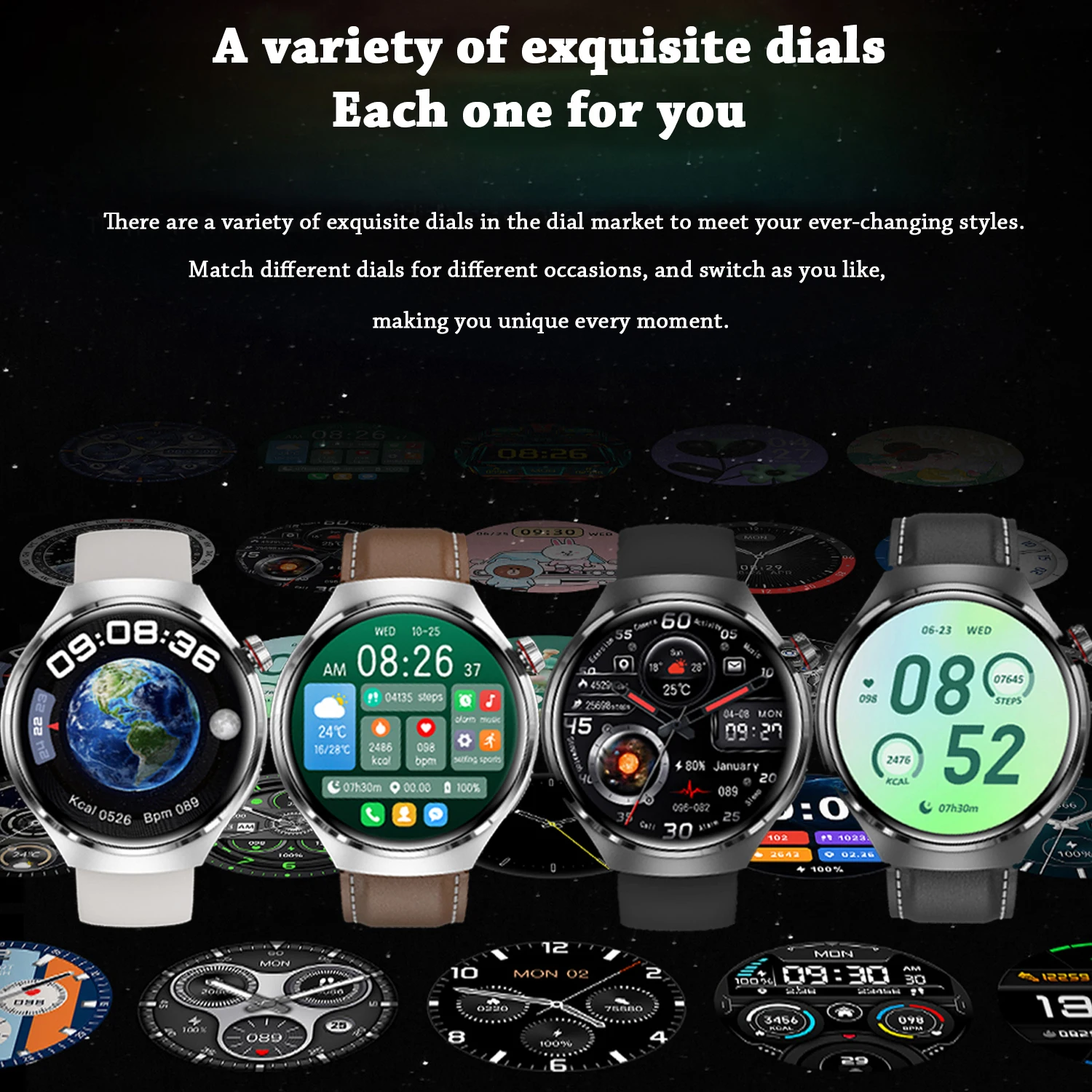 2025 New Women's Bluetooth Call Smartwatch 24 hours heart rate monitoring AI language assistant for Huawei Watch 4 Android IOS