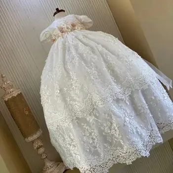 Pearl Lace Baptism Gown 1