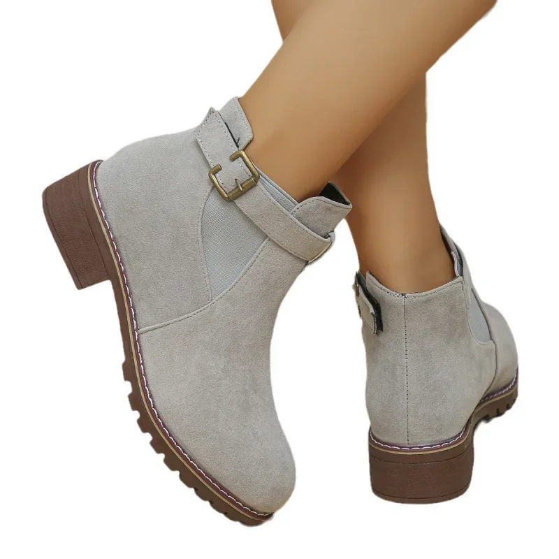 Women Boots Spring and Autumn Thick Sole Ankle Shoes Comfortable Snow Fashion Hot Boots for Women Female Platform Designer Boots