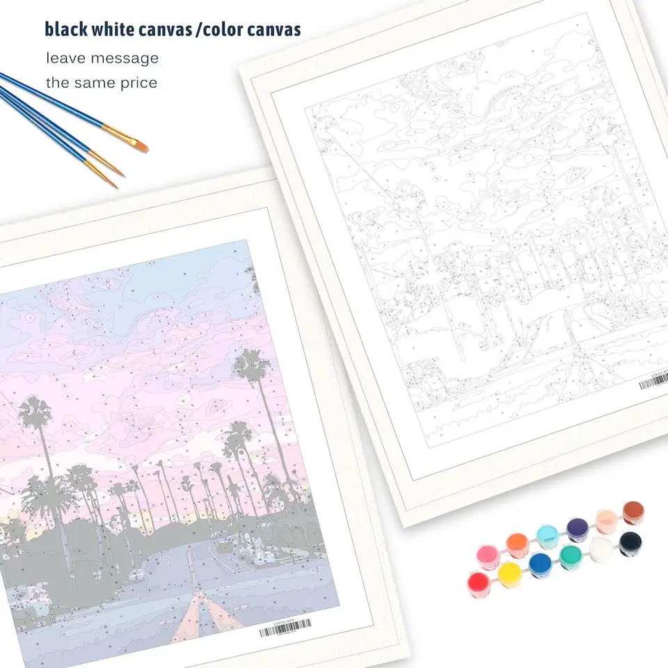 Pittura Con I Numeri Per Adulti 40x50 Cm: Kit Fai Da Te Con Tela Antipiega, Colori Acrilici E 3 Pennelli. Soggetto Lago Incantevole, Perfetto Per Decorare Casa O Come Regalo Antistress.