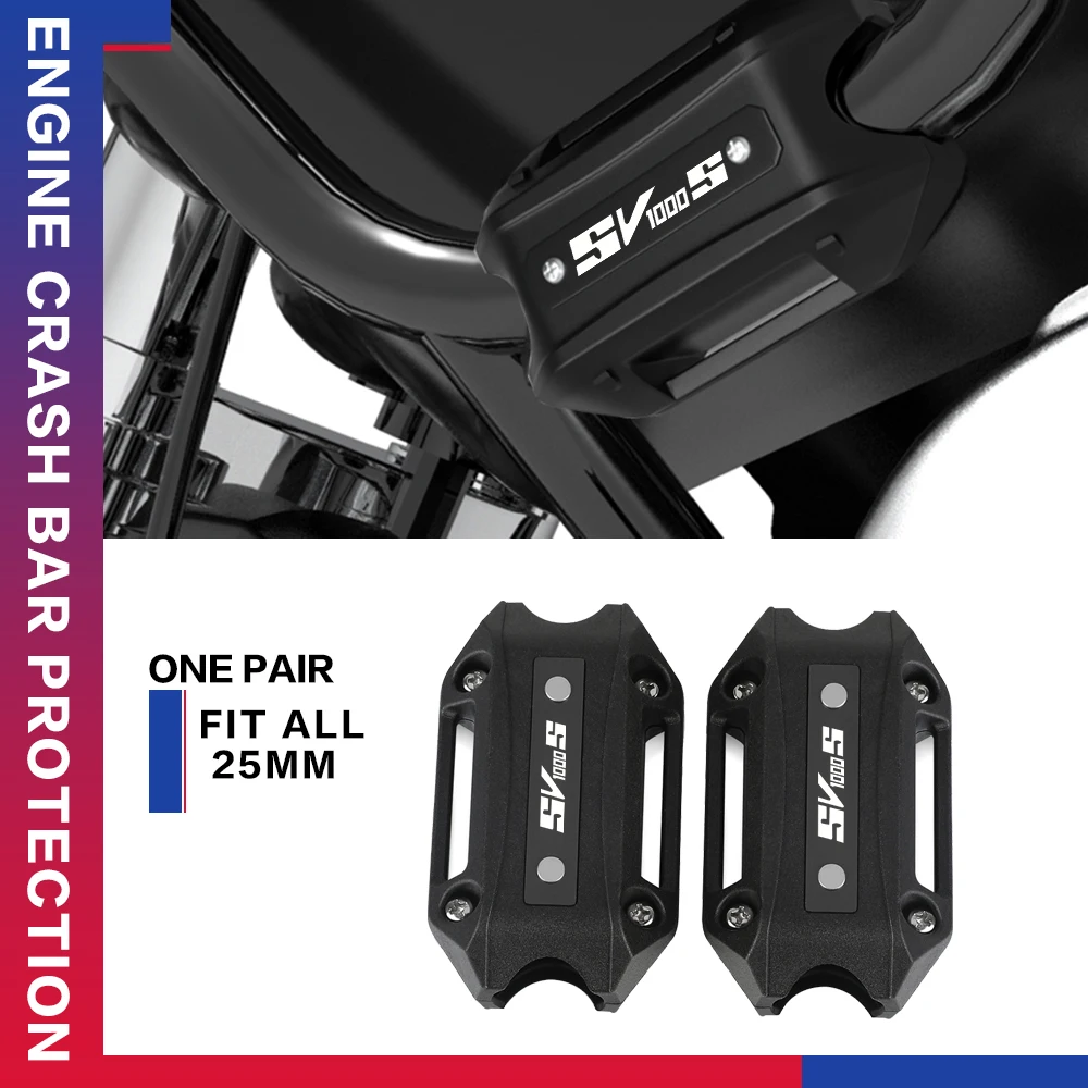 

Motorcycle Tool 25mm Crash Bar Bumper Engine Guard Protection Decorative Block For SUZUKI SV1000 SV1000S SV 1000 2003 2004-2007