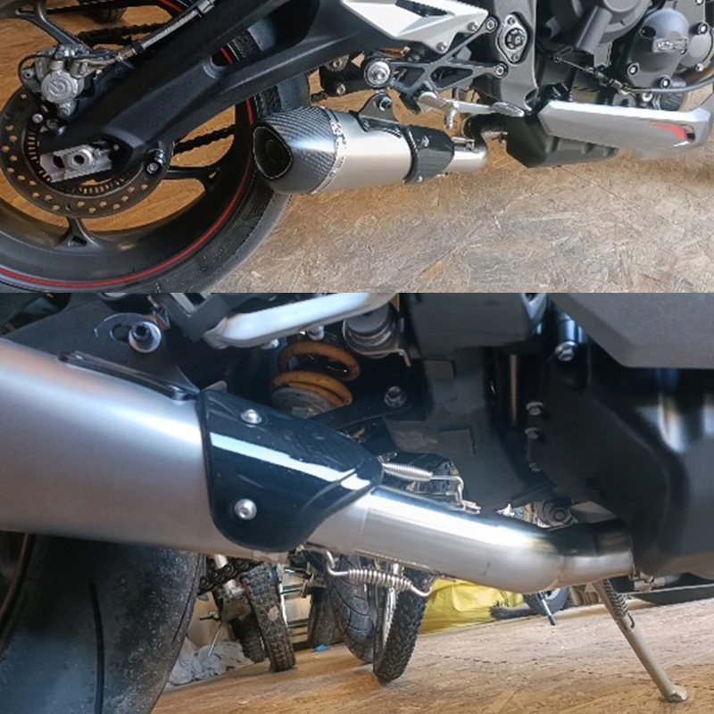 Motorcycle Exhaust Middle Link Pipe Moto Muffler Modify Escape Connect Tube 51mm For Triumph Street Triple 765 S R RS 2017-2021 - Image 2