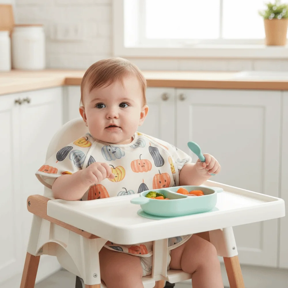 Rice Bag Waterproof Baby Bibs Soft Short Sleeve Feeding Apron Cartoon Print Sleeveless Bandana Bibs Feeding