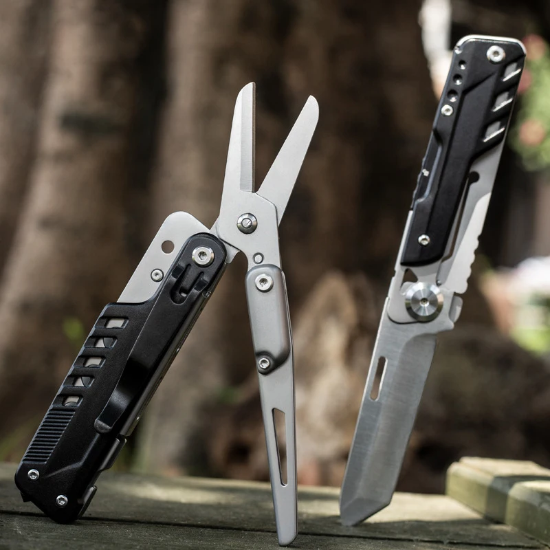 

Multifunctional Pocket Multi Purpose Scissors Folding Knife Tools Multitool Camping Fishing Tactical Outdoor EDC Hand-tool